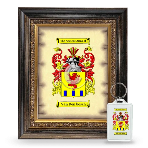 Van Den bosch Framed Coat of Arms and Keychain - Heirloom